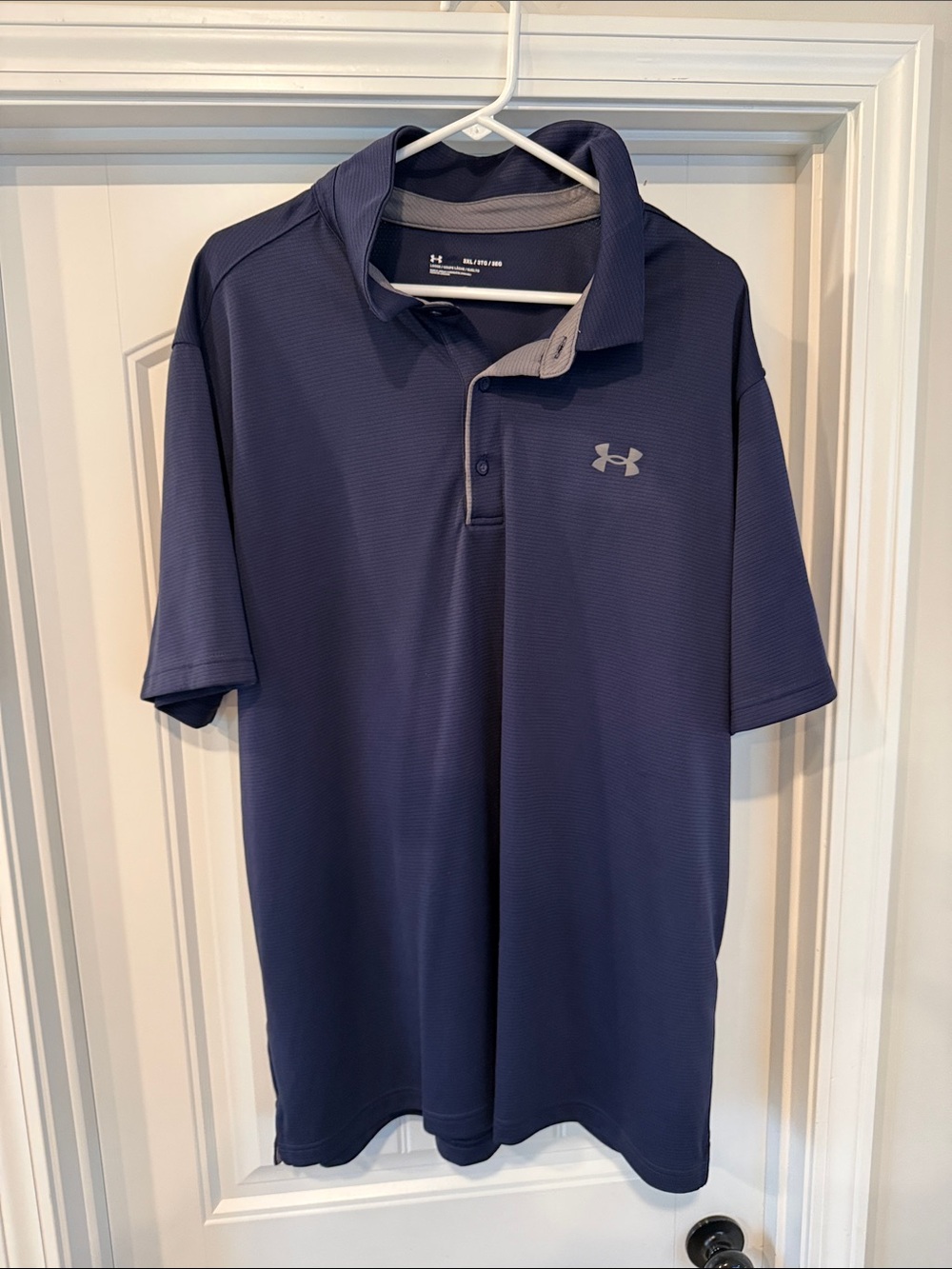 Under Armour Men’s Navy Polo with Gray Logo